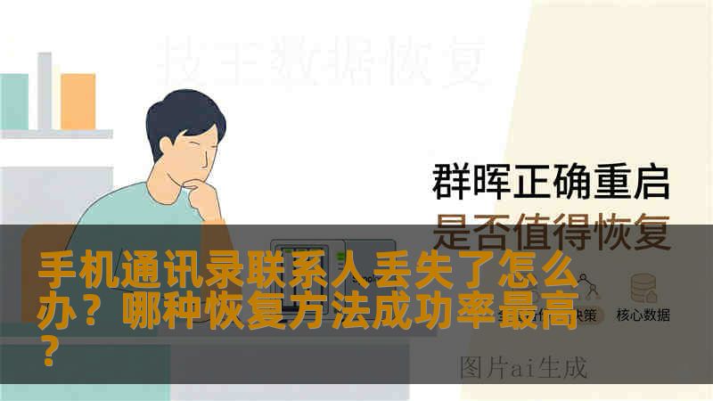 手机通讯录联系人丢失了怎么办？哪种恢复方法成功率最高？