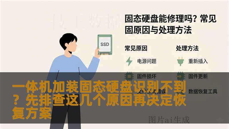一体机加装固态硬盘识别不到？先排查这几个原因再决定恢复方案