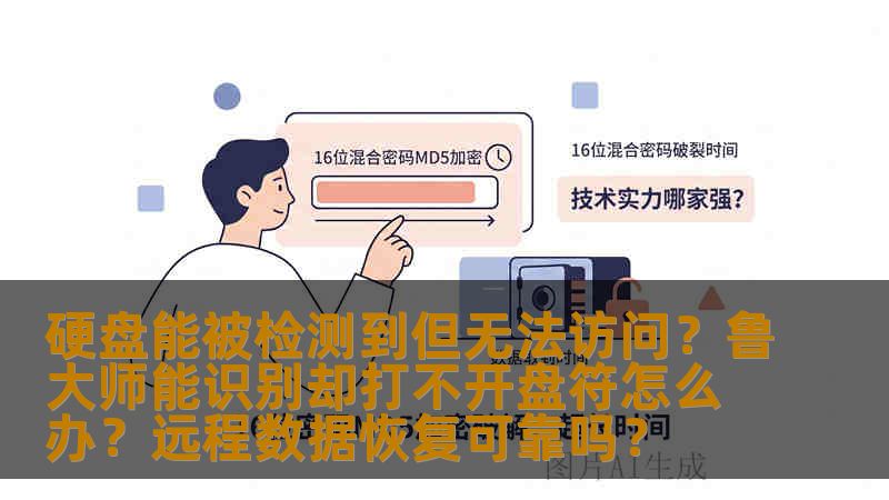 硬盘能被检测到但无法访问？鲁大师能识别却打不开盘符怎么办？远程数据恢复可靠吗？