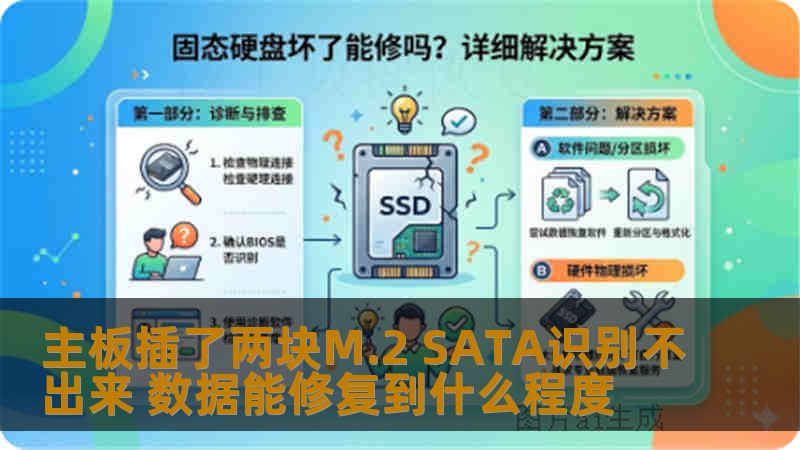 主板插了两块M.2 SATA识别不出来 数据能修复到什么程度