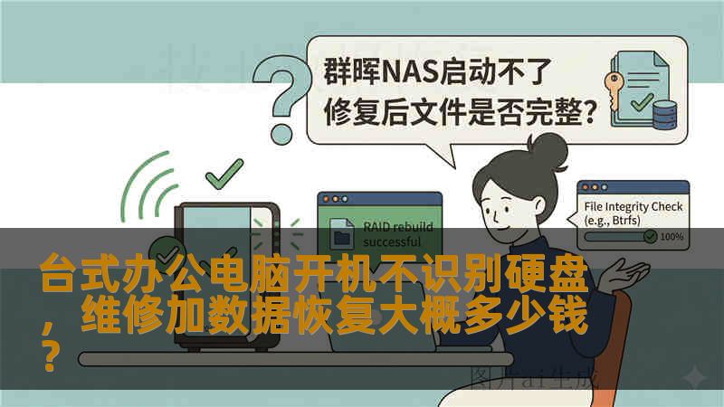 台式办公电脑开机不识别硬盘，维修加数据恢复大概多少钱？