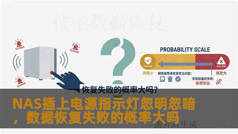NAS插上电源指示灯忽明忽暗，数据恢复失败的概率大吗
