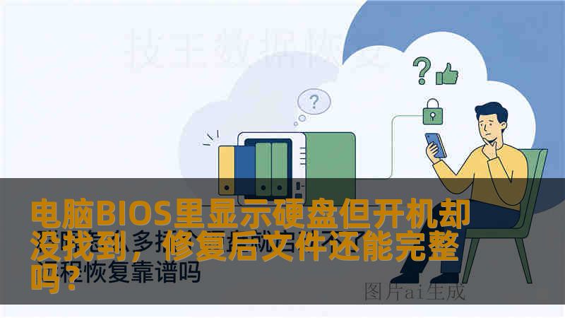 电脑BIOS里显示硬盘但开机却没找到，修复后文件还能完整吗？