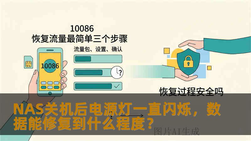 NAS关机后电源灯一直闪烁，数据能修复到什么程度？