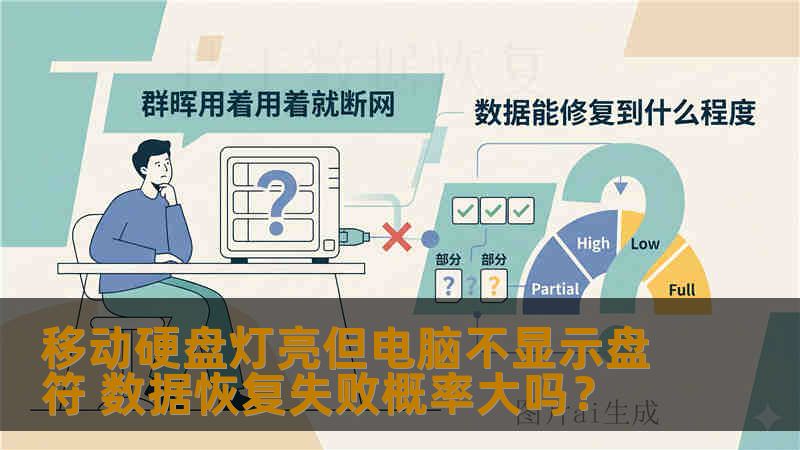 移动硬盘灯亮但电脑不显示盘符 数据恢复失败概率大吗？