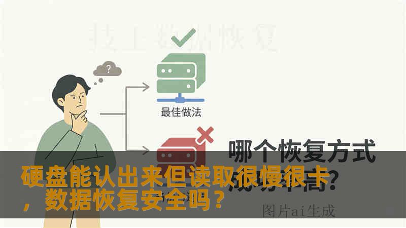 硬盘能认出来但读取很慢很卡，数据恢复安全吗？