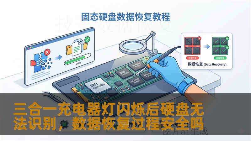 三合一充电器灯闪烁后硬盘无法识别，数据恢复过程安全吗