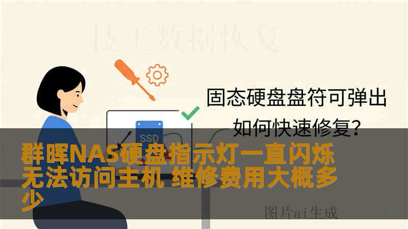 群晖NAS硬盘指示灯一直闪烁无法访问主机 维修费用大概多少