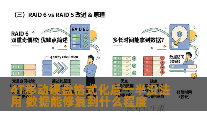4T移动硬盘格式化后一半没法用 数据能修复到什么程度