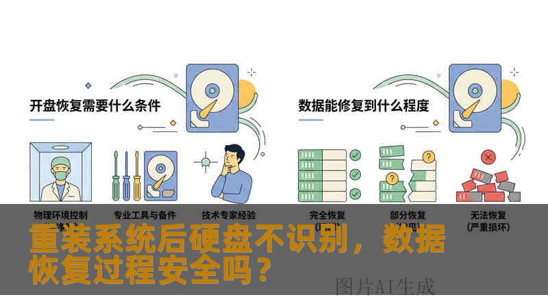 重装系统后硬盘不识别，数据恢复过程安全吗？