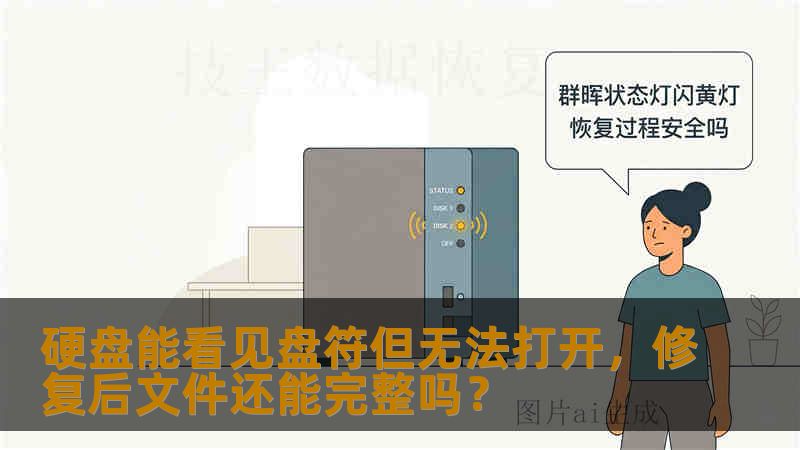 硬盘能看见盘符但无法打开，修复后文件还能完整吗？