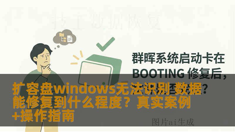 扩容盘windows无法识别 数据能修复到什么程度？真实案例+操作指南