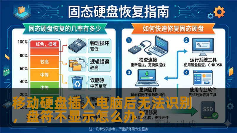 移动硬盘插入电脑后无法识别，盘符不显示怎么办？