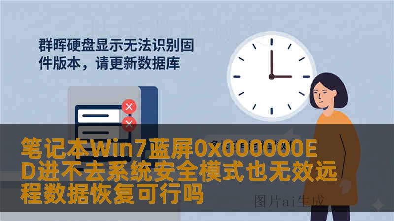 笔记本Win7蓝屏0x000000ED进不去系统安全模式也无效远程数据恢复可行吗