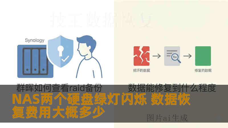 NAS两个硬盘绿灯闪烁 数据恢复费用大概多少
