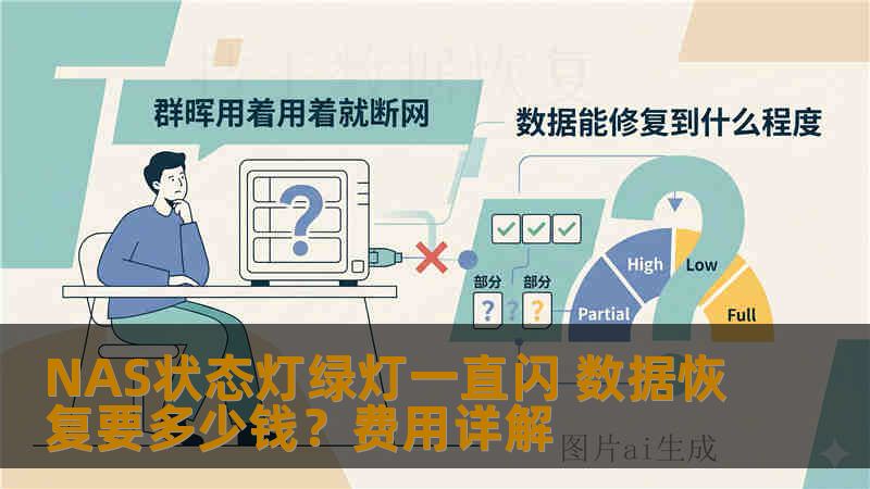 NAS状态灯绿灯一直闪 数据恢复要多少钱？费用详解