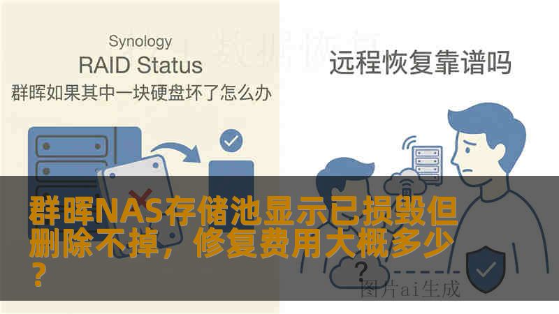 群晖NAS存储池显示已损毁但删除不掉，修复费用大概多少？