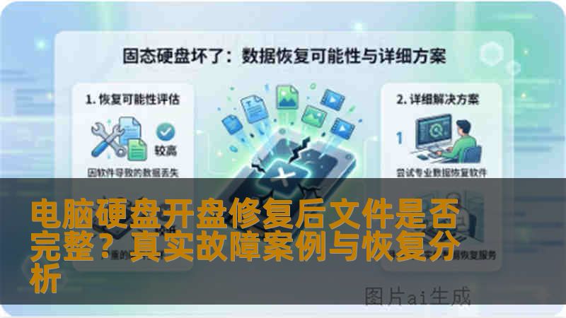 电脑硬盘开盘修复后文件是否完整？真实故障案例与恢复分析