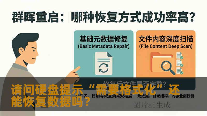 请问硬盘提示“需要格式化”还能恢复数据吗？