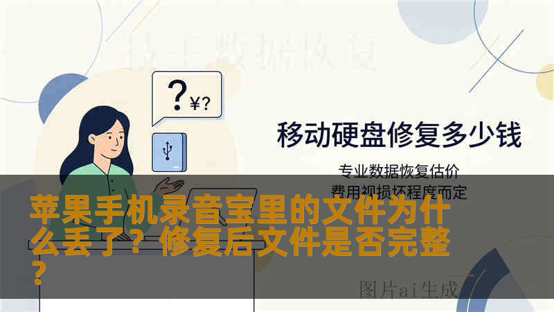 苹果手机录音宝里的文件为什么丢了？修复后文件是否完整？