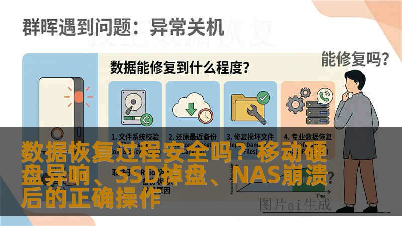 数据恢复过程安全吗?移动硬盘异响、SSD掉盘、NAS崩溃后的正确操作 数据恢复过程安全吗?移动硬盘异响、SSD掉盘、NAS崩溃后的正确操作