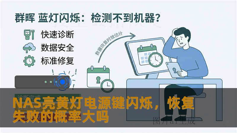 NAS亮黄灯电源键闪烁,恢复失败的概率大吗 NAS亮黄灯电源键闪烁,恢复失败的概率大吗