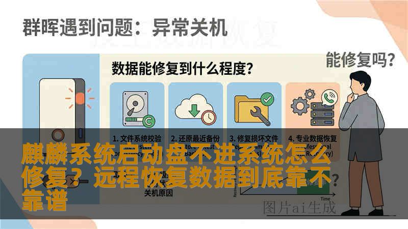 麒麟系统启动盘不进系统怎么修复？远程恢复数据到底靠不靠谱