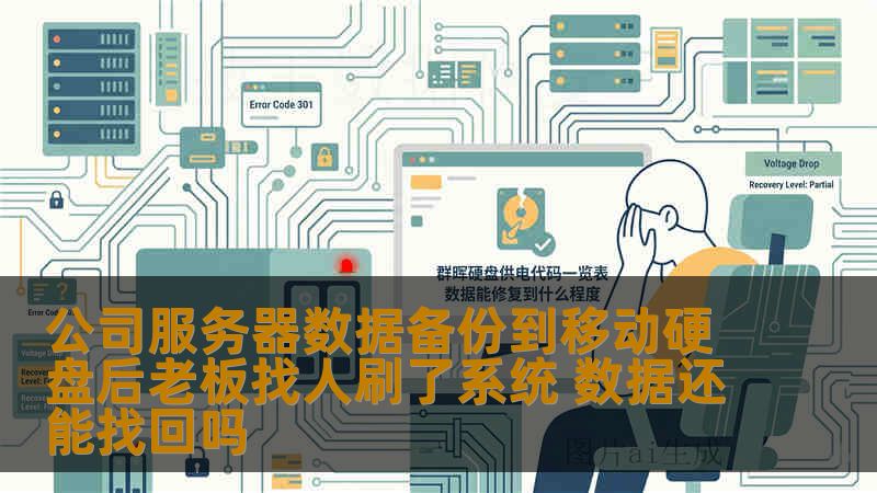 公司服务器数据备份到移动硬盘后老板找人刷了系统 数据还能找回吗