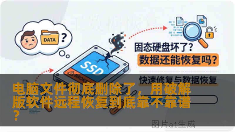 电脑文件彻底删除了，用破解版软件远程恢复到底靠不靠谱？