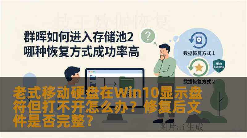 老式移动硬盘在Win10显示盘符但打不开怎么办？修复后文件是否完整？