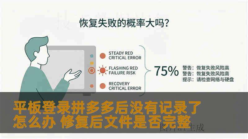 平板登录拼多多后没有记录了怎么办 修复后文件是否完整