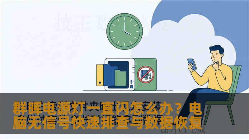 群晖电源灯一直闪怎么办？电脑无信号快速排查与数据恢复