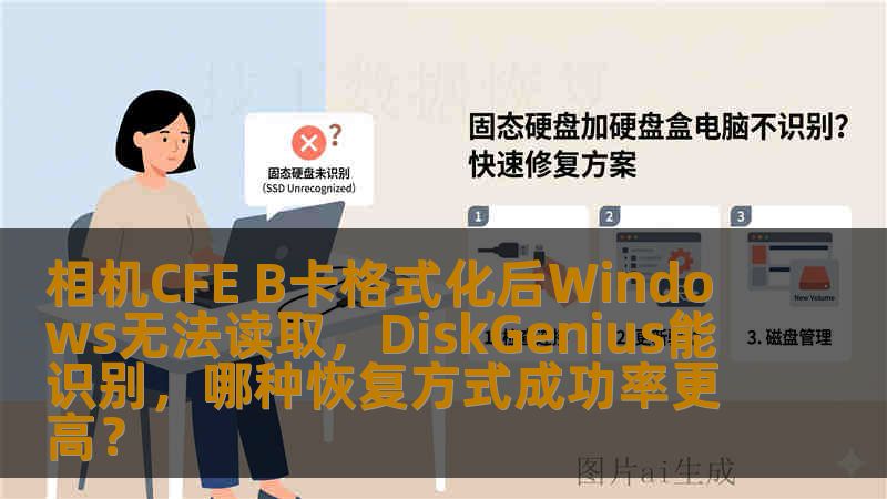 相机CFE B卡格式化后Windows无法读取,DiskGenius能识别,哪种恢复方式成功率更高? 相机CFE B卡格式化后Windows无法读取,DiskGenius能识别,哪种恢复方式成功率更高?