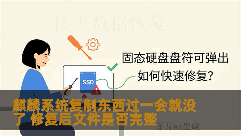 麒麟系统复制东西过一会就没了 修复后文件是否完整