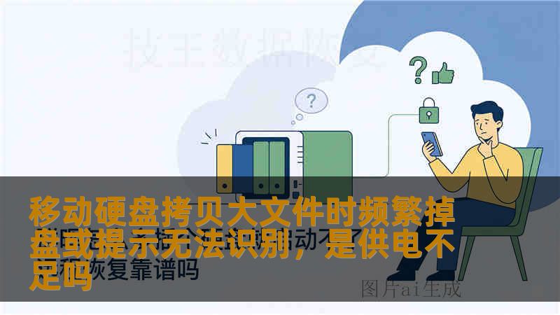 移动硬盘拷贝大文件时频繁掉盘或提示无法识别，是供电不足吗