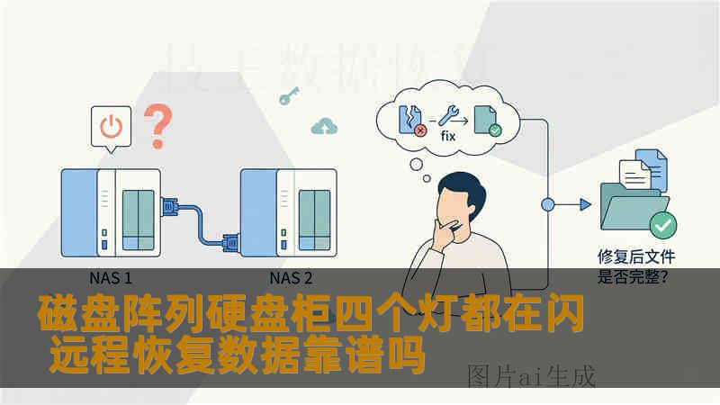 磁盘阵列硬盘柜四个灯都在闪 远程恢复数据靠谱吗