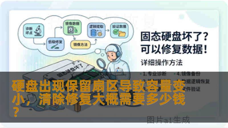 硬盘出现保留扇区导致容量变小，清除修复大概需要多少钱？