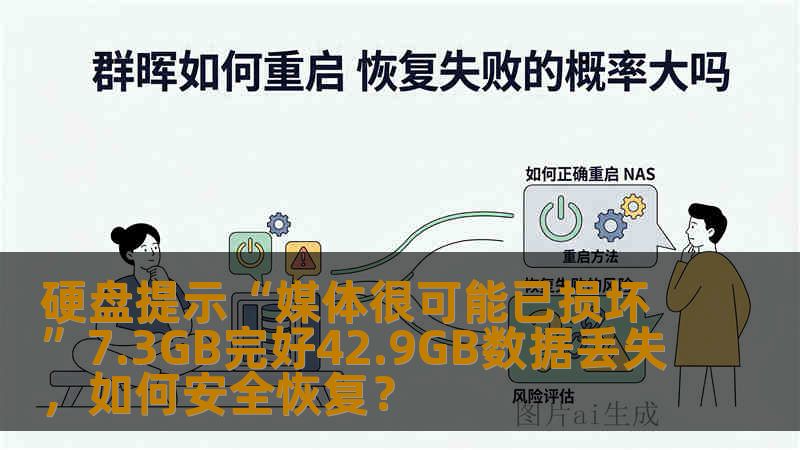 硬盘提示“媒体很可能已损坏”7.3GB完好42.9GB数据丢失，如何安全恢复？