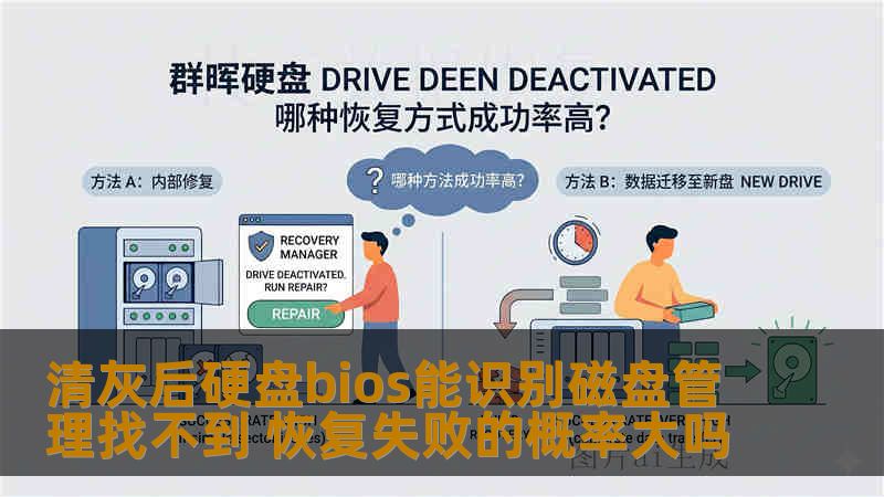 清灰后硬盘bios能识别磁盘管理找不到 恢复失败的概率大吗