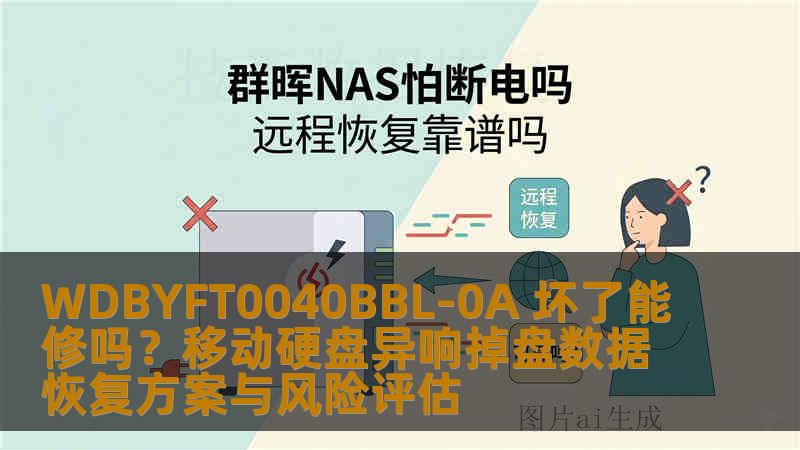 WDBYFT0040BBL-0A 坏了能修吗？移动硬盘异响掉盘数据恢复方案与风险评估