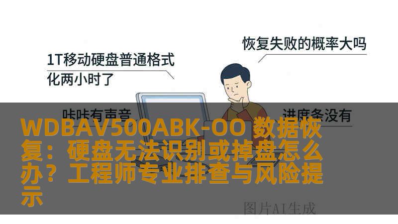 WDBAV500ABK-OO 数据恢复：硬盘无法识别或掉盘怎么办？工程师专业排查与风险提示