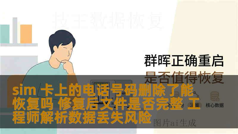sim 卡上的电话号码删除了能恢复吗 修复后文件是否完整 工程师解析数据丢失风险