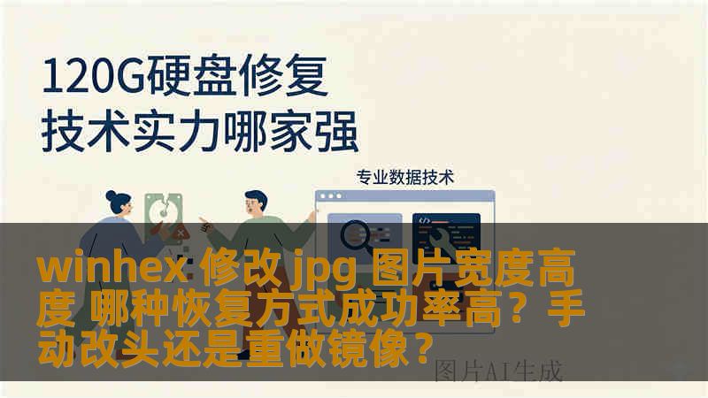winhex 修改 jpg 图片宽度高度 哪种恢复方式成功率高？手动改头还是重做镜像？