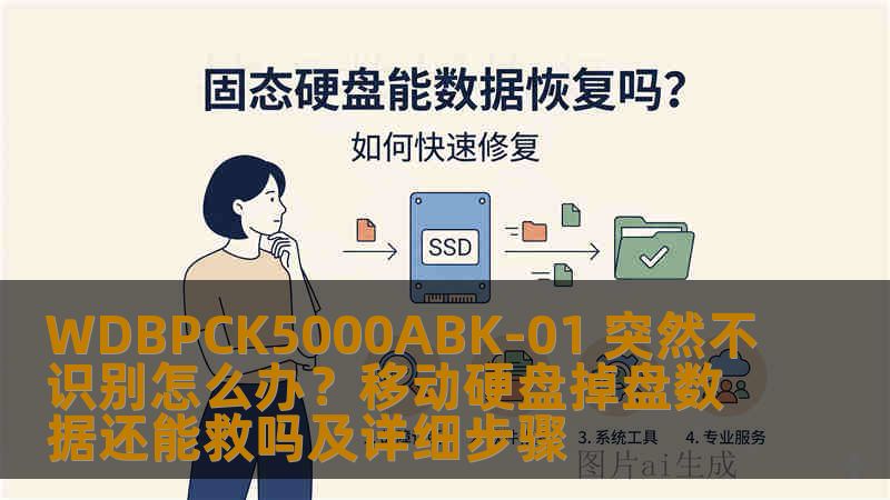WDBPCK5000ABK-01 突然不识别怎么办？移动硬盘掉盘数据还能救吗及详细步骤