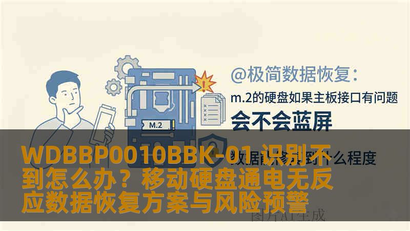 WDBBP0010BBK-01 识别不到怎么办？移动硬盘通电无反应数据恢复方案与风险预警