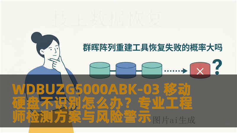 WDBUZG5000ABK-03 移动硬盘不识别怎么办？专业工程师检测方案与风险警示