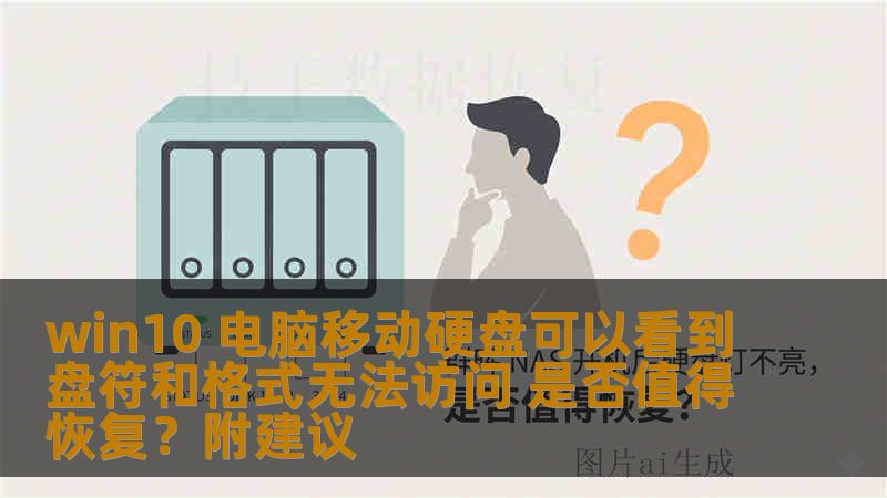 win10 电脑移动硬盘可以看到盘符和格式无法访问 是否值得恢复？附建议