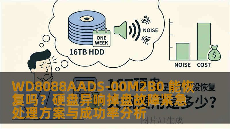 WD8088AADS-00M2B0 能恢复吗？硬盘异响掉盘故障紧急处理方案与成功率分析