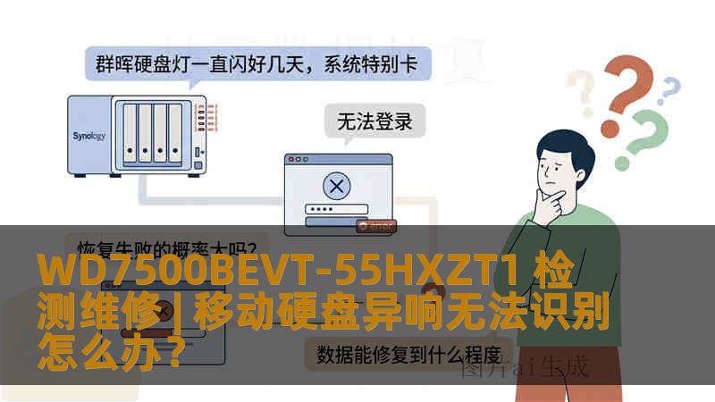 WD7500BEVT-55HXZT1 检测维修 | 移动硬盘异响无法识别怎么办？