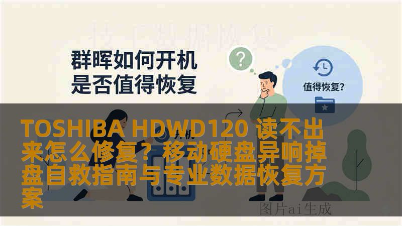 TOSHIBA HDWD120 读不出来怎么修复？移动硬盘异响掉盘自救指南与专业数据恢复方案